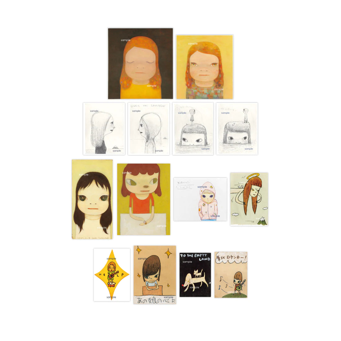 YOSHITOMO NARA - 2021 Taiwan Exhibition Postcard Set
