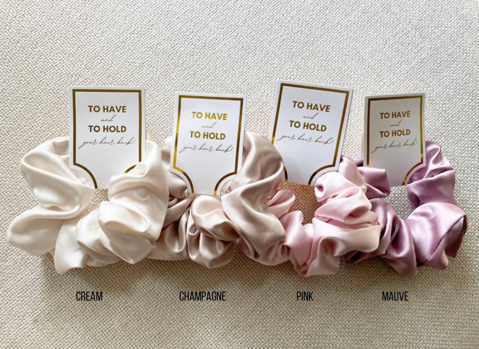 Bridesmaid Hair Scrunchies - Champagne – Gift Smack Gift Company