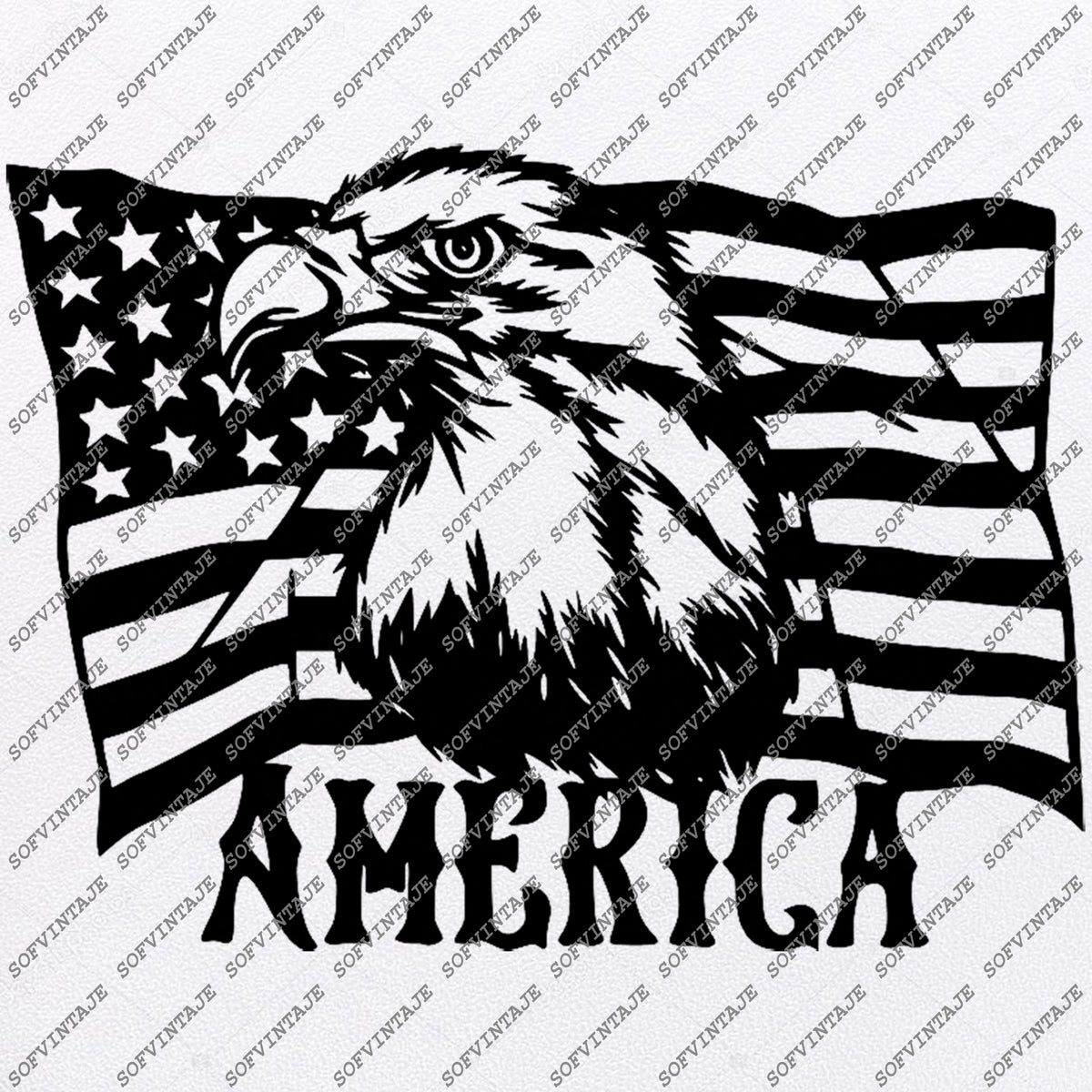 America Eagle Svg File-Country Usa Original Design-Usa Flag Clip art-F