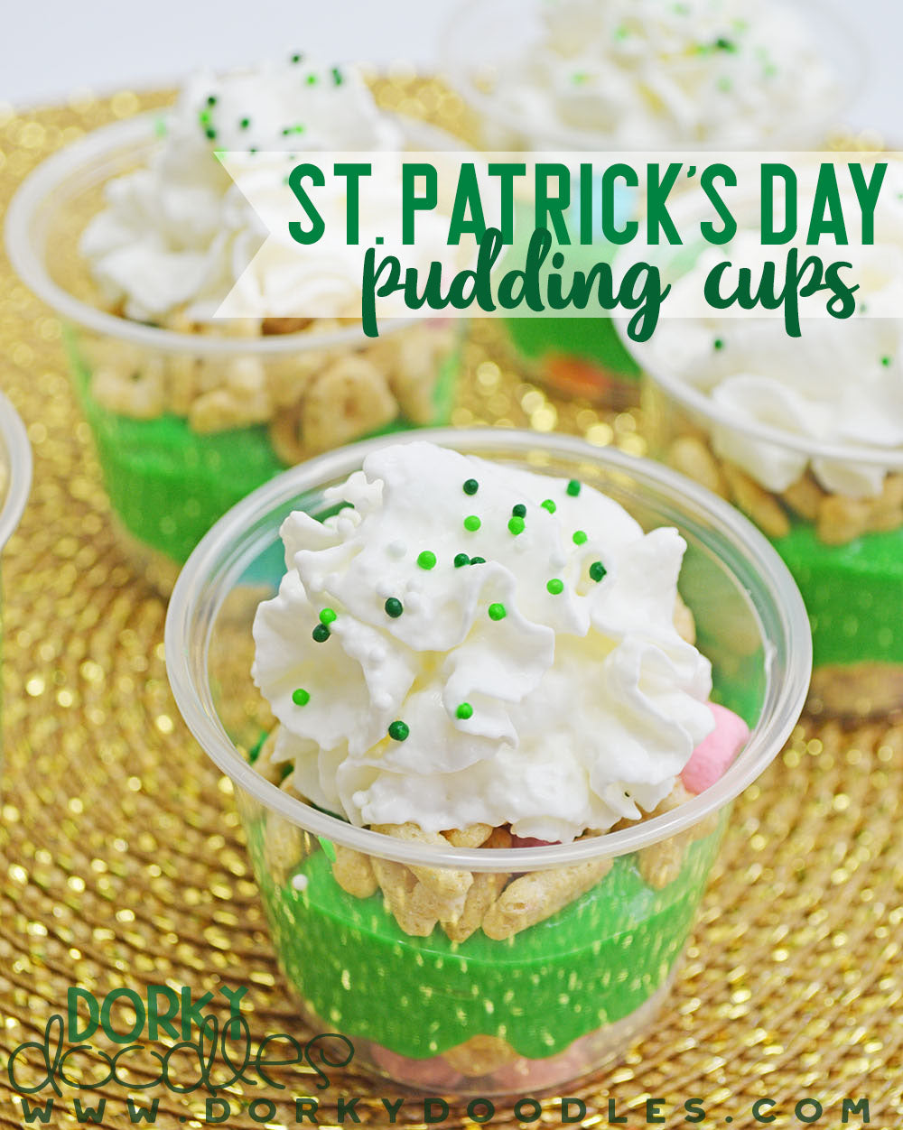 easy st patricks day treat pudding cups