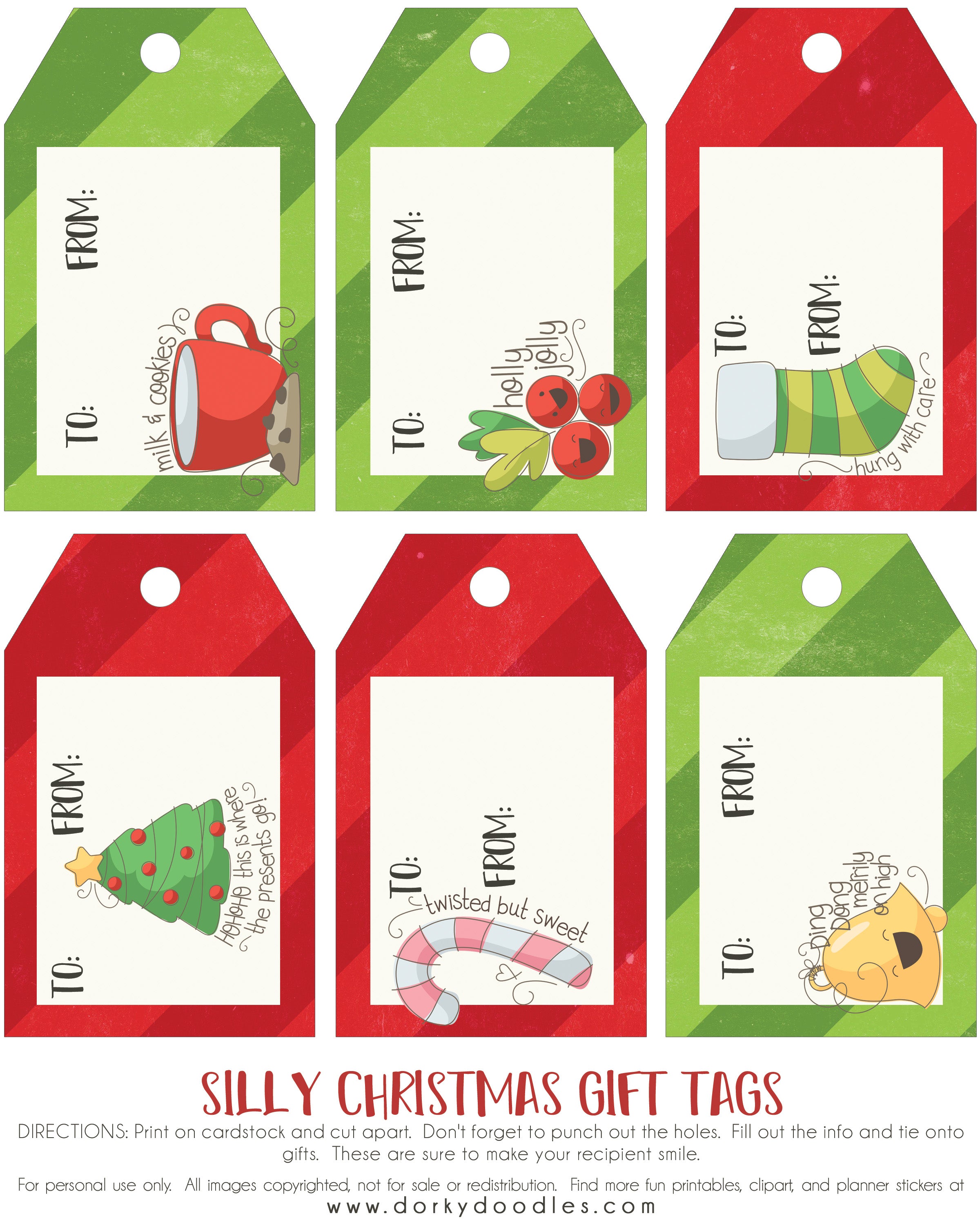 printable gift tags for Christmas