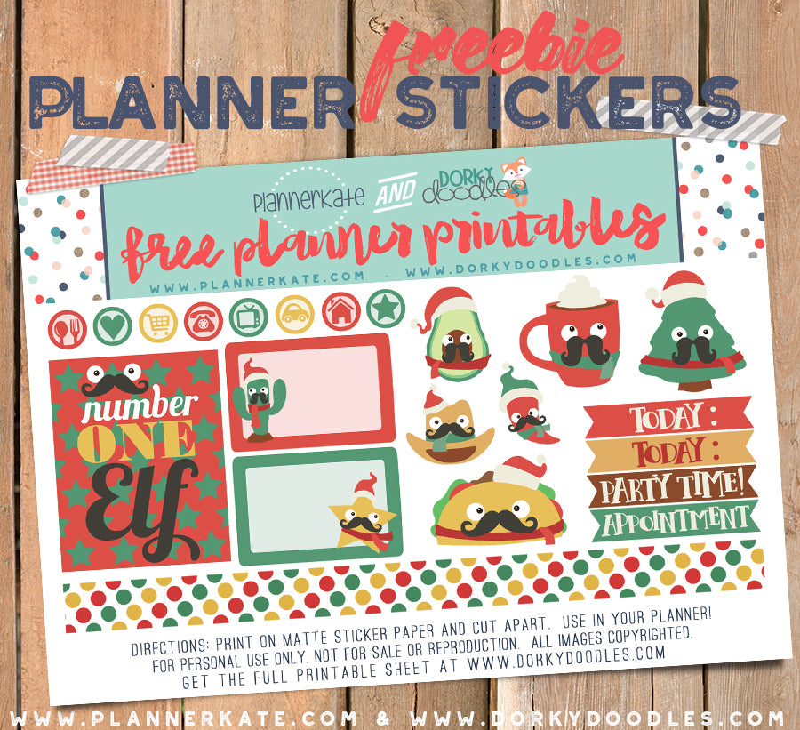 Cowboy Christmas Planner Stickers
