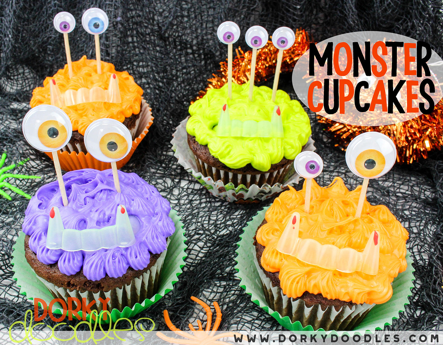 birthday monster cupcakes