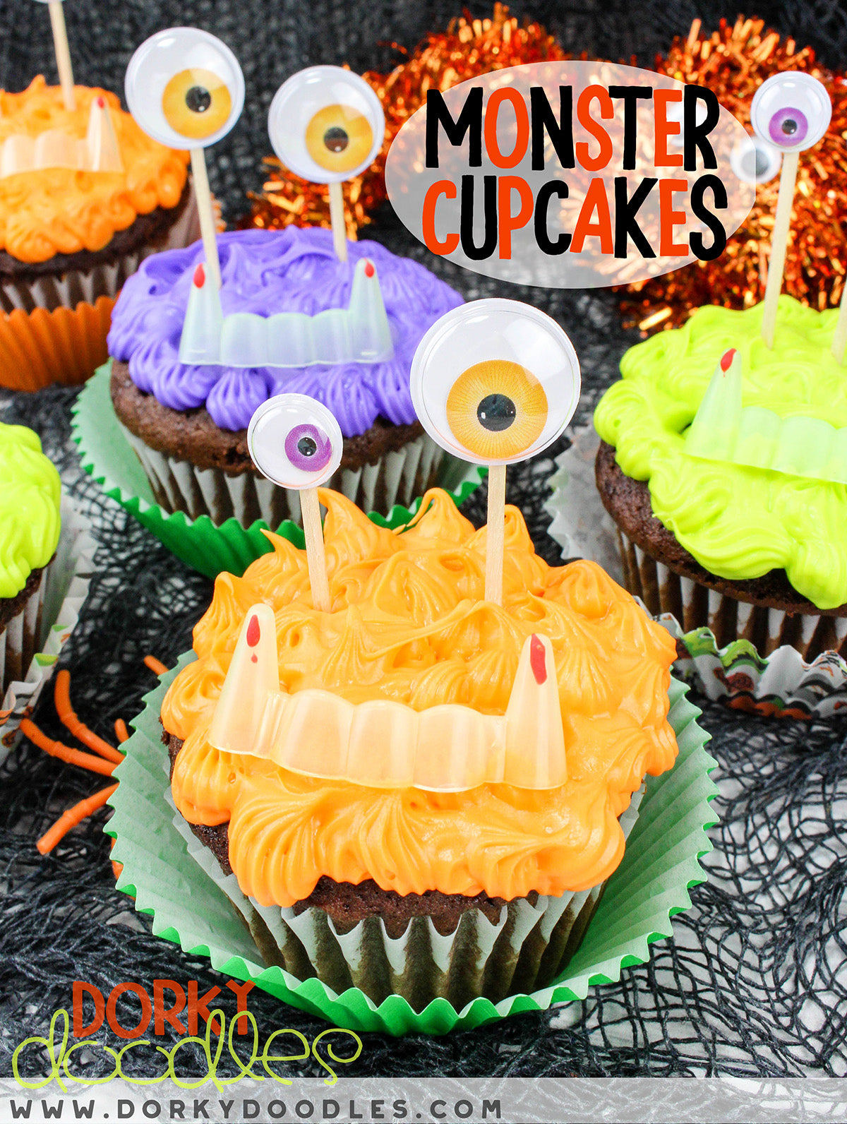 monster cupcakes for halloween