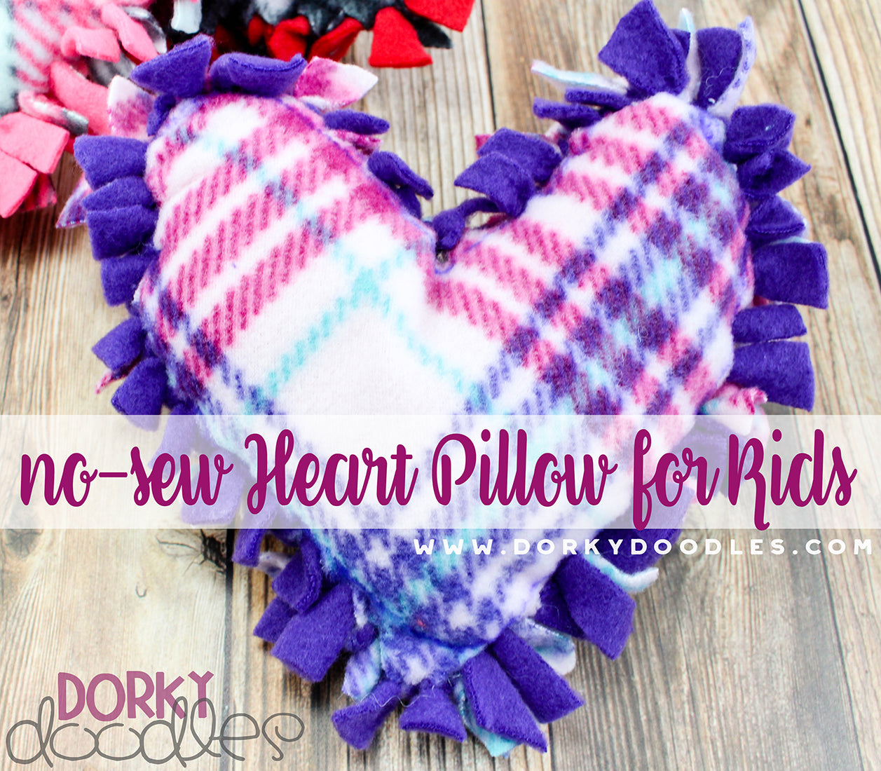 no sew valentine pillow craft