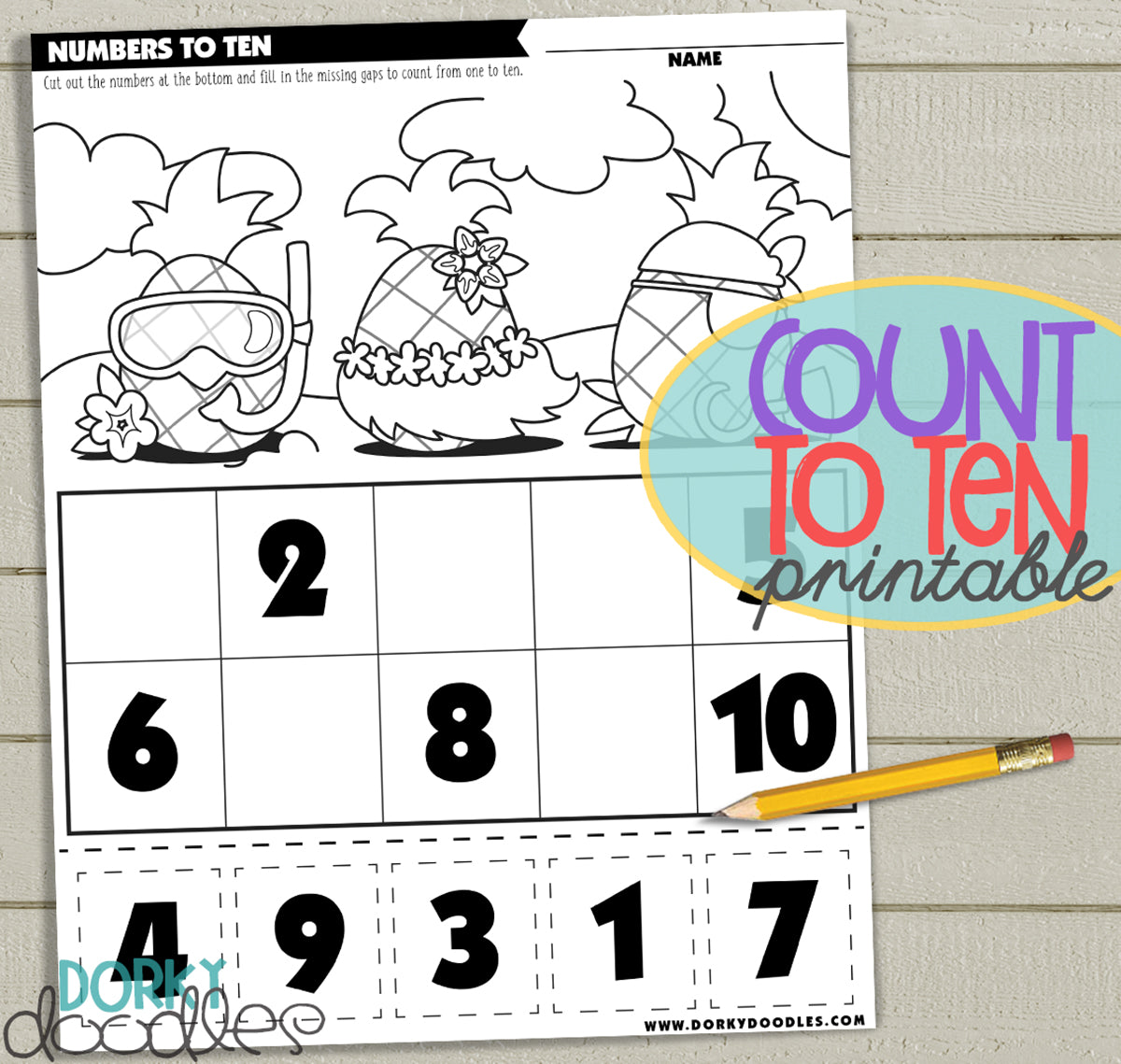 count to ten printable