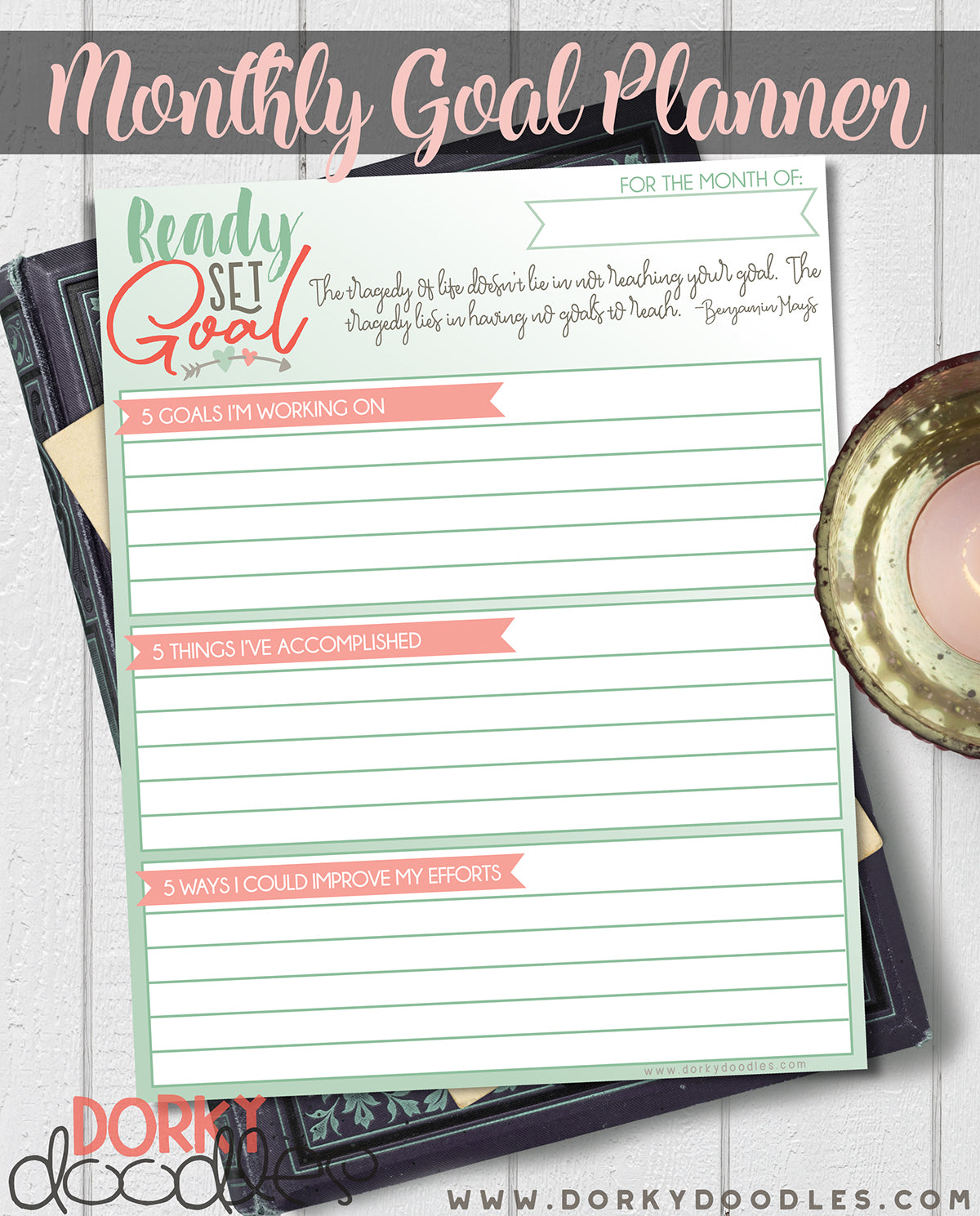 monthly goal planner
