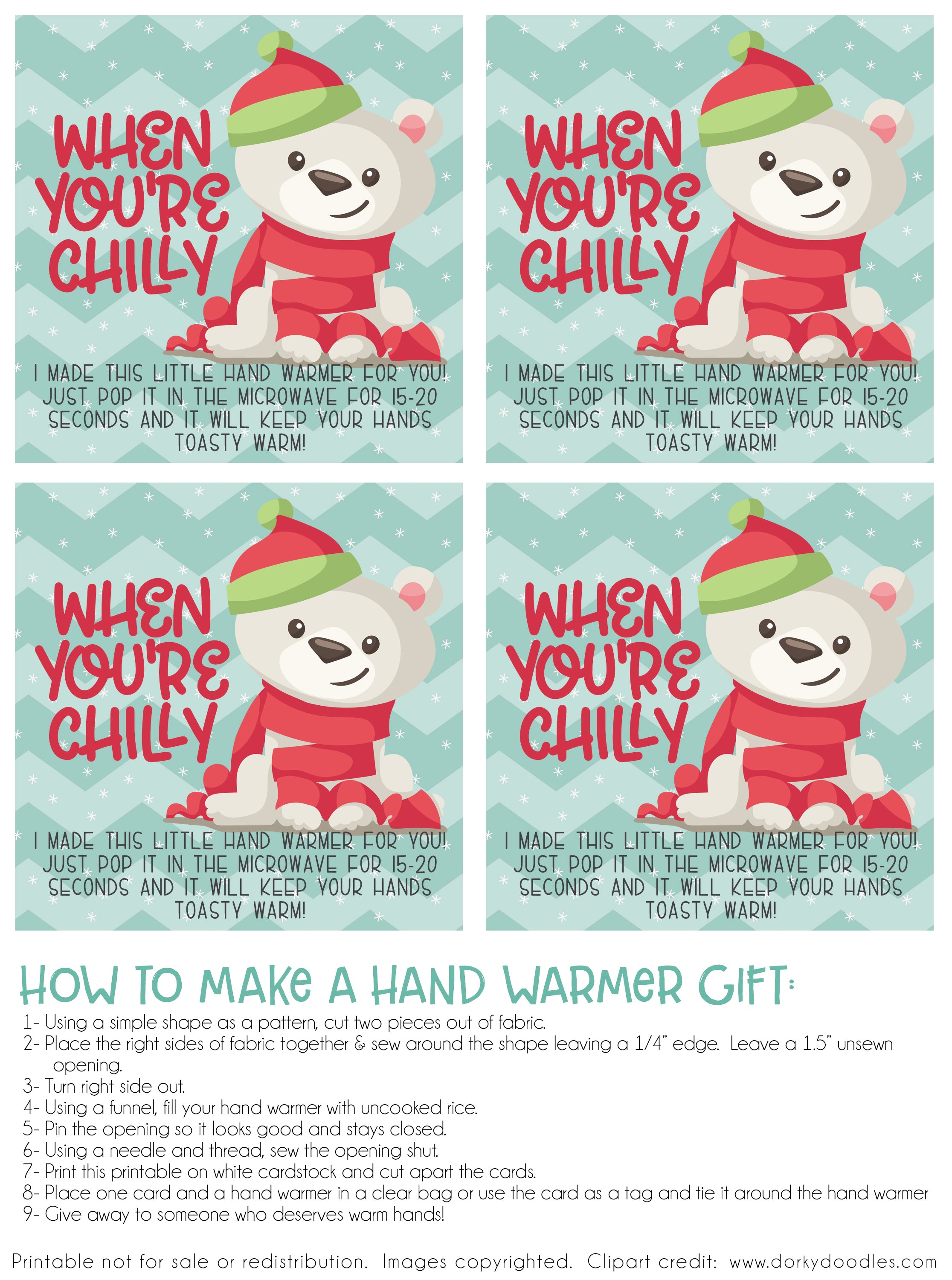 free printable for hand warmers