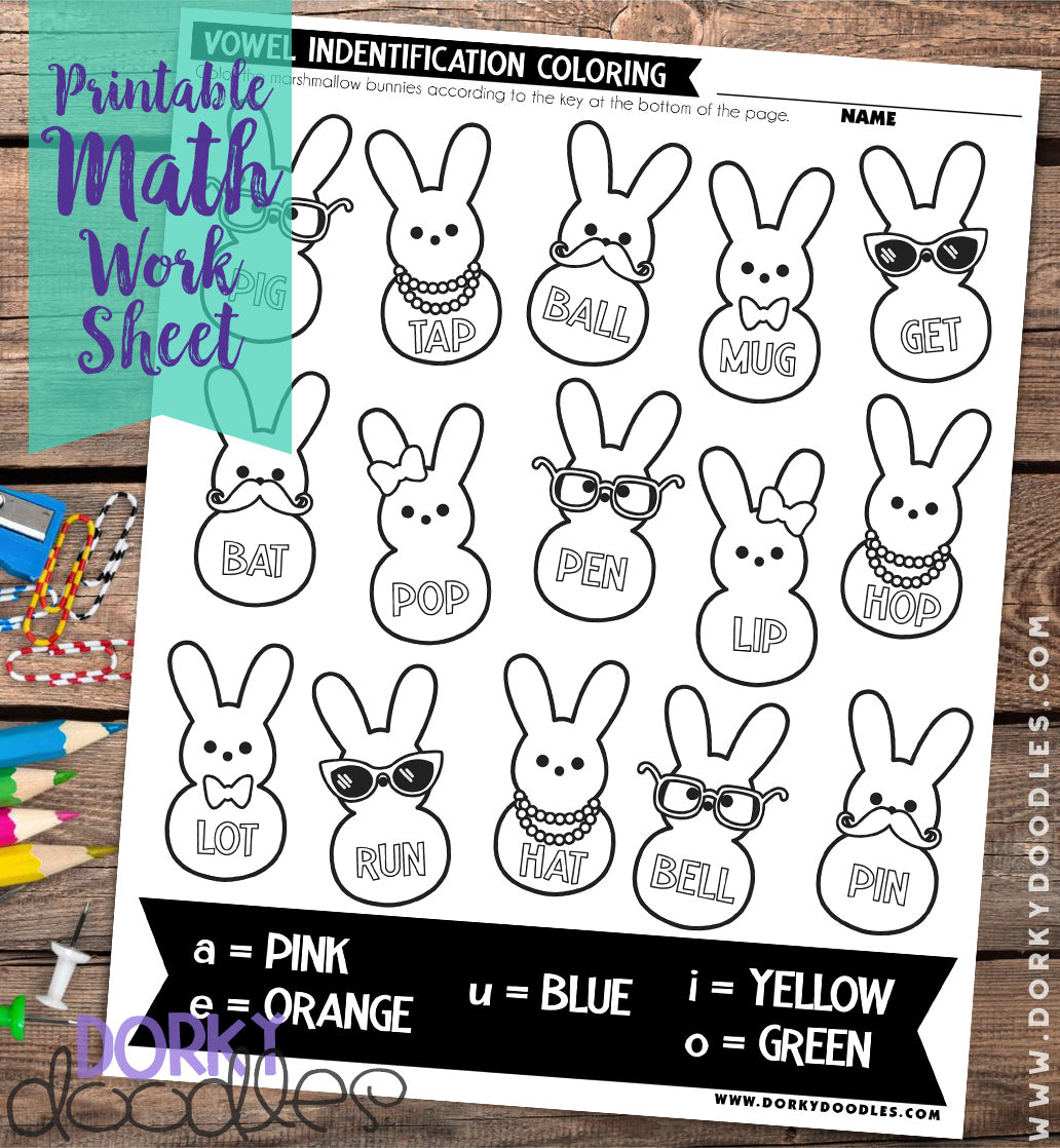 Easter Fun vowel practice worksheet