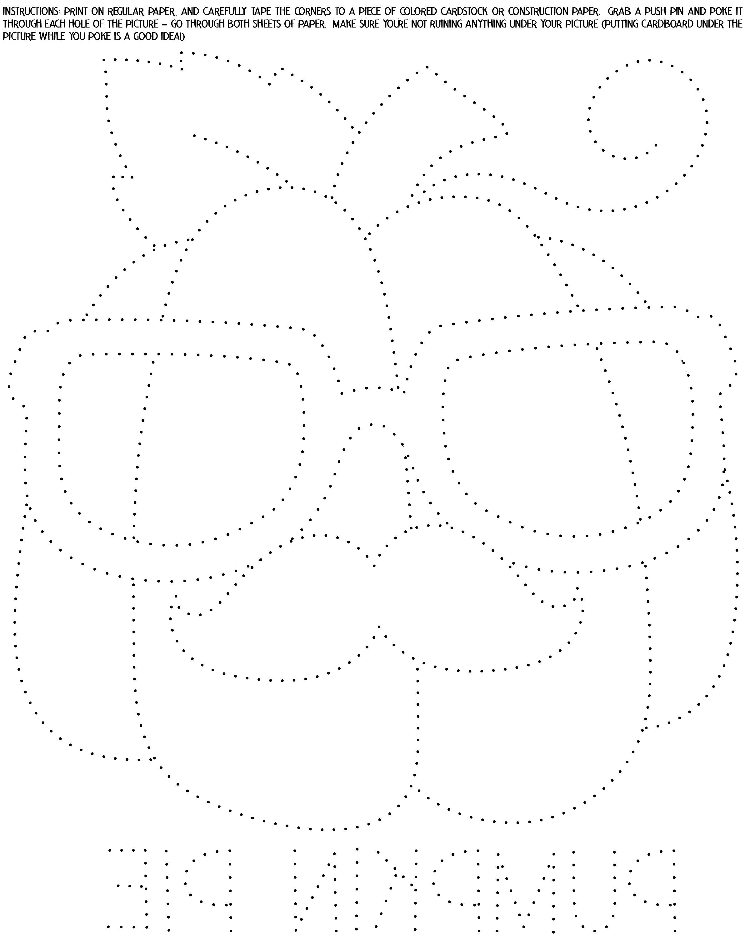 pumpkin pinhole art template