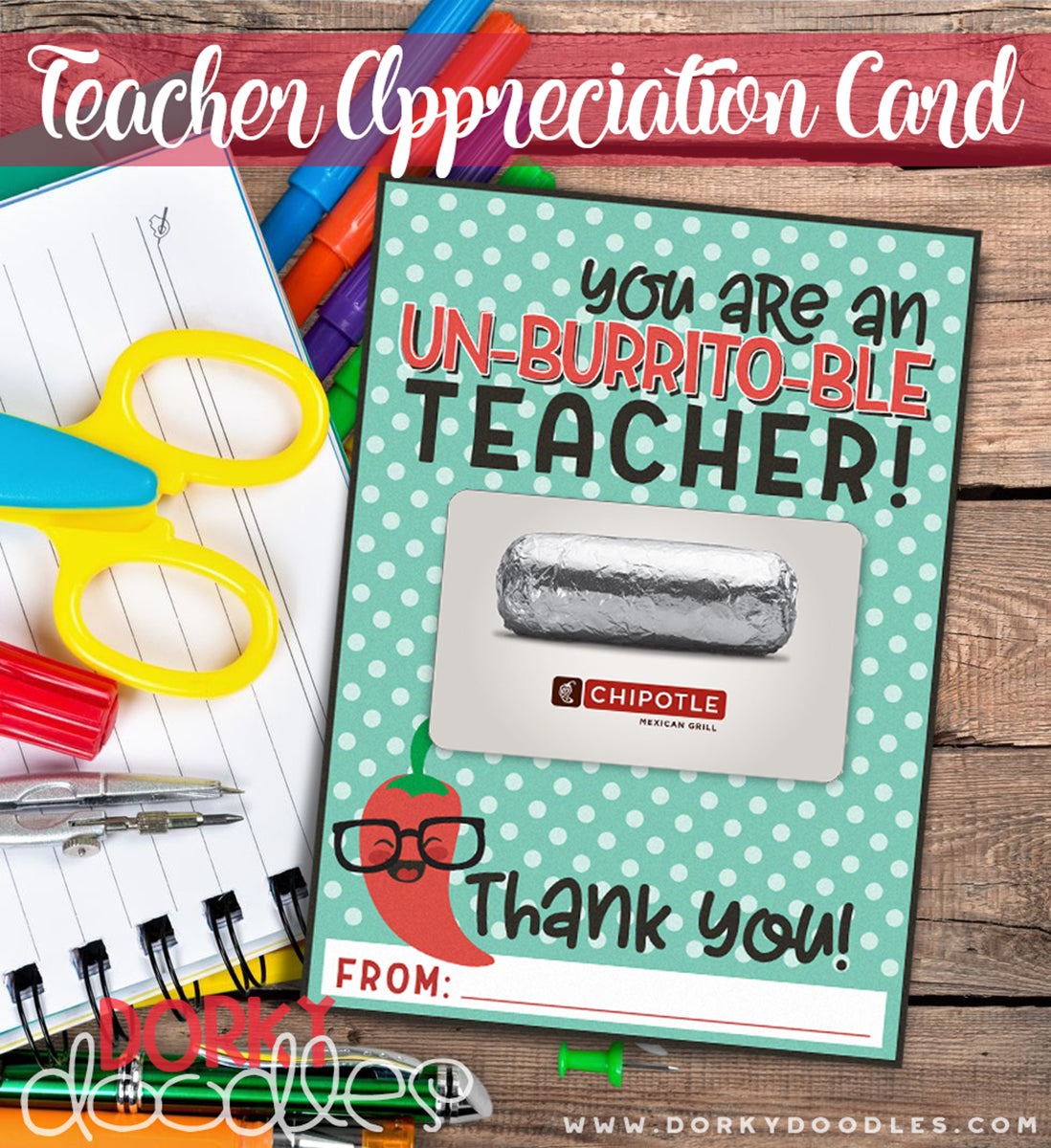 teacher appreciation gift card printable