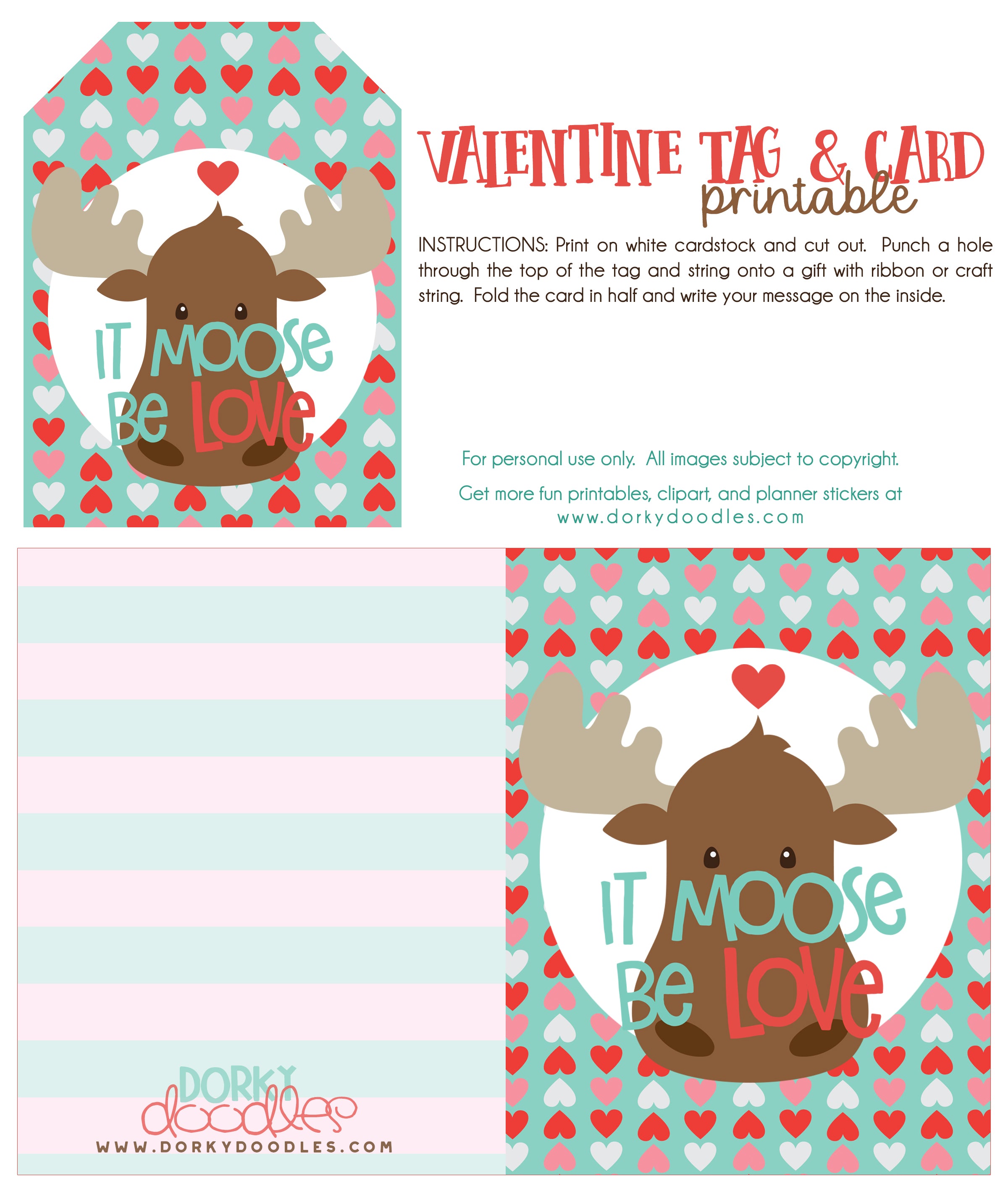 printable valentine gift tag