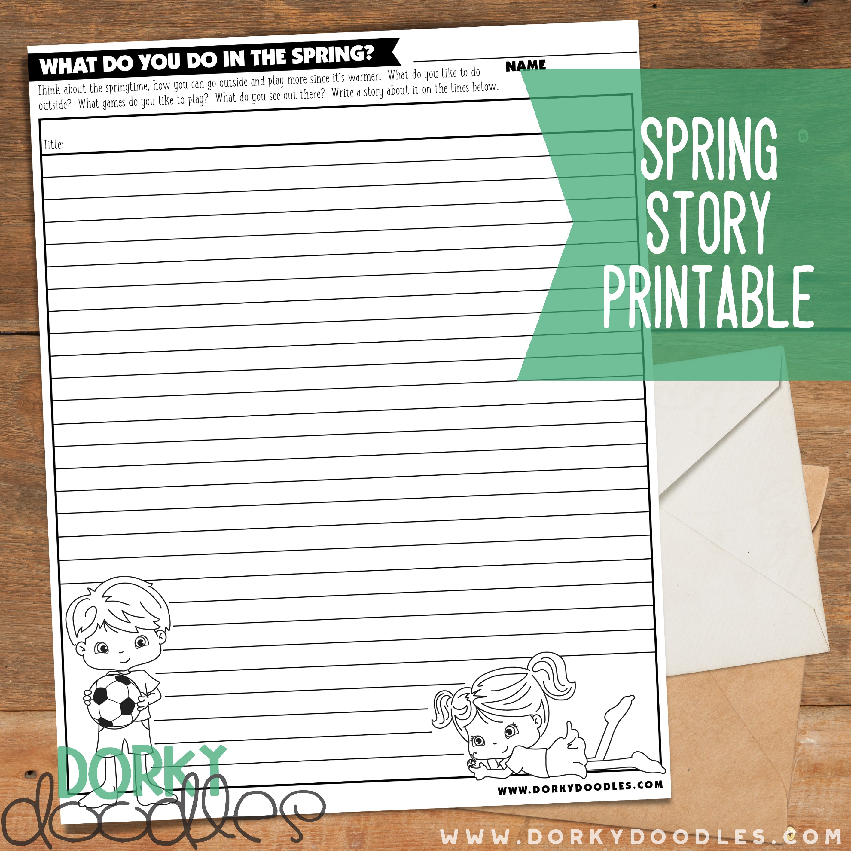spring story writing prompt worksheet