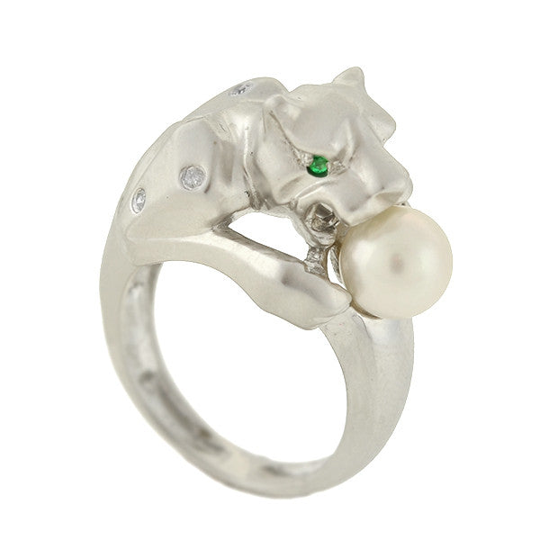 cartier ring with pearl