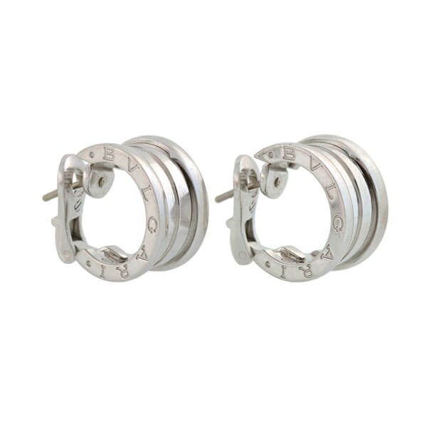 bvlgari silver hoop earrings