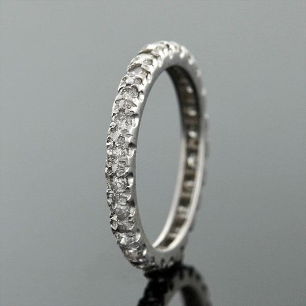 Vintage Platinum Diamond Eternity Band 