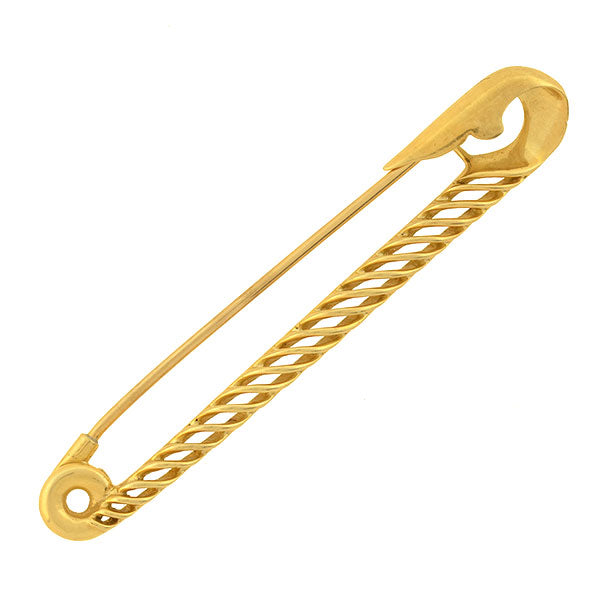 large gold safety pins