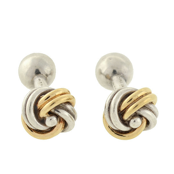 tiffany silver knot cufflinks