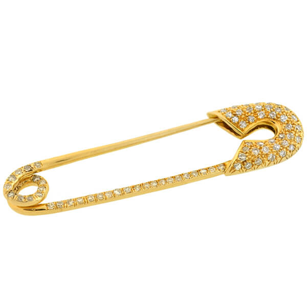 pave diamond safety pin tiffany