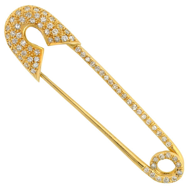 pave diamond safety pin tiffany