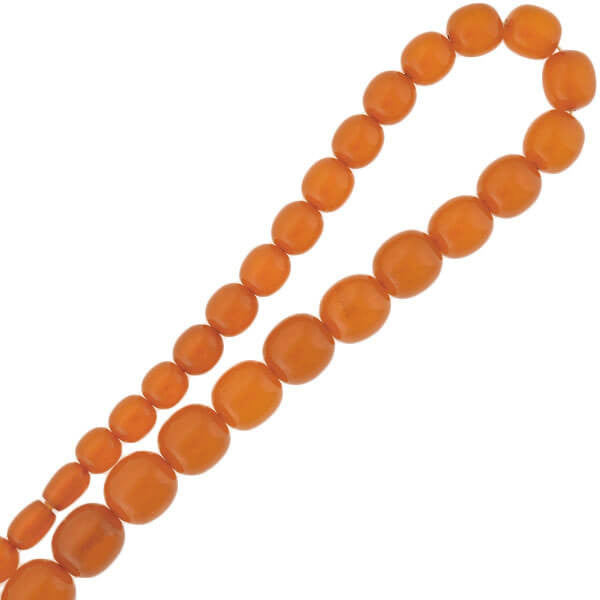Variegated Amber Color Beads Drop is 13 Vintage 9 Strand Bead Necklace Large Exquisite.