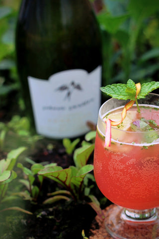 Heirloom rhubarb fizz