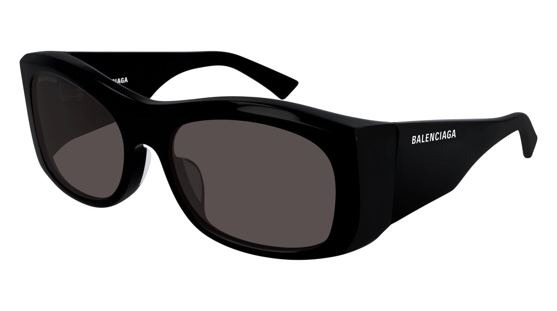 Balenciaga B0001S Women's Rectangle Black/Gray Sunglasses