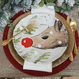 DEER FRIENDS DINNER PLATE SET OF 4