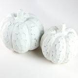 WHITEWASH RESIN PUMPKIN