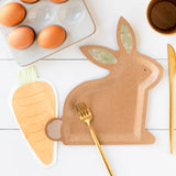 KRAFT BUNNY SHAPED PLATE SET