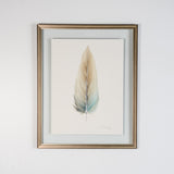 MEDIUM FLOATED FRAMED FEATHER SERIES 6 PAINTING #3