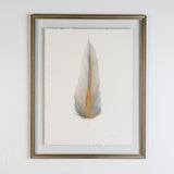 LARGE FRAMED FLOATED FEATHER SERIES 10 PAINTING #3