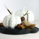 WHITEWASH RESIN PUMPKIN