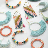 DISK BEAD HOOP EARRINGS