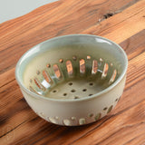 REACTIVE GLAZE ROUND STONEWARE BERRY BOWL