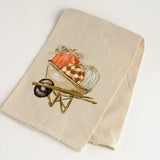 HAND PAINTED PUMPKIN TOWEL