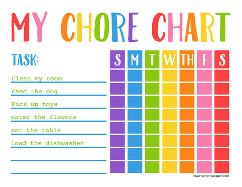 editable chore chart for kids free download