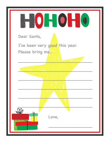 letter to santa free christmas wish list printable