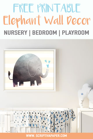 elephant nursery wall art for kids decor