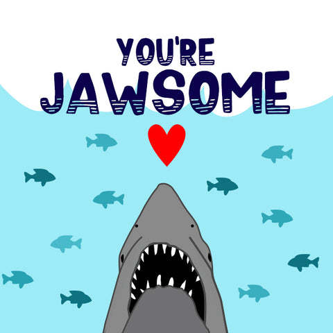 free printable Jaws Shark Valentine