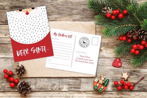 letter to santa postcard free printable download