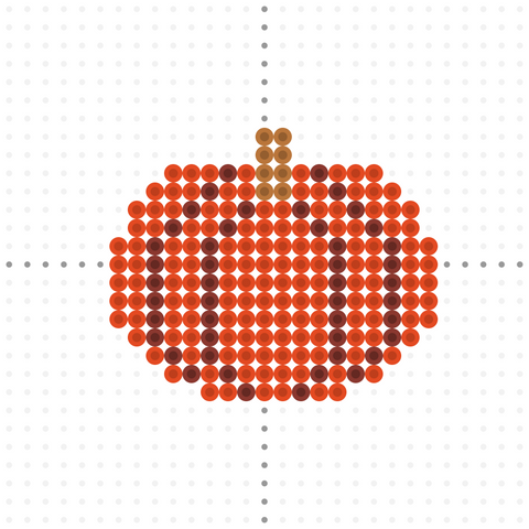 pumpkin perler bead template for thanksgiving fusion bead templates free