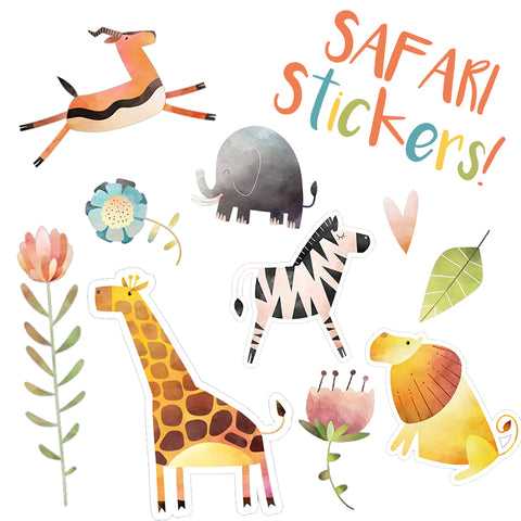 jungle safari animals stickers