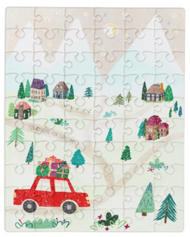 cute christmas village puzzle for kids 60 pieces