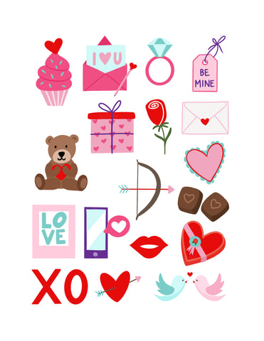 free Valentine's Day stickers for cricut or silhouette