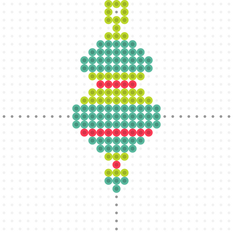 perler bead christmas ornament pattern free template