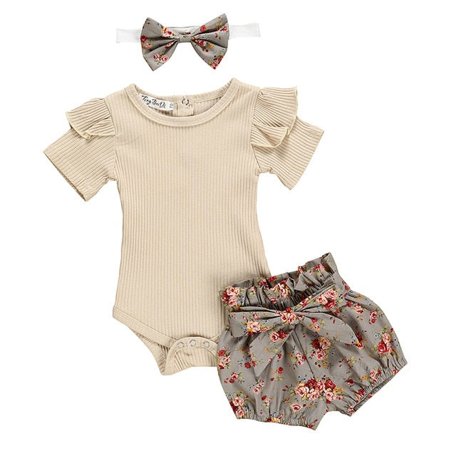 baby girl clothes with matching headbands