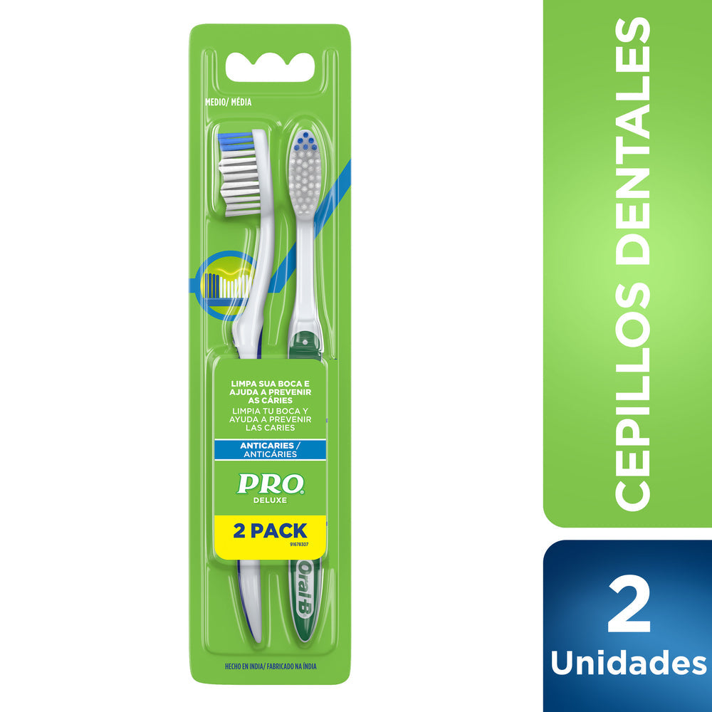 negatief Fantasie Vruchtbaar Oral B Pro Deluxe Toothbrushes 2X1 - Dual Action Brush Heads, Timer, S