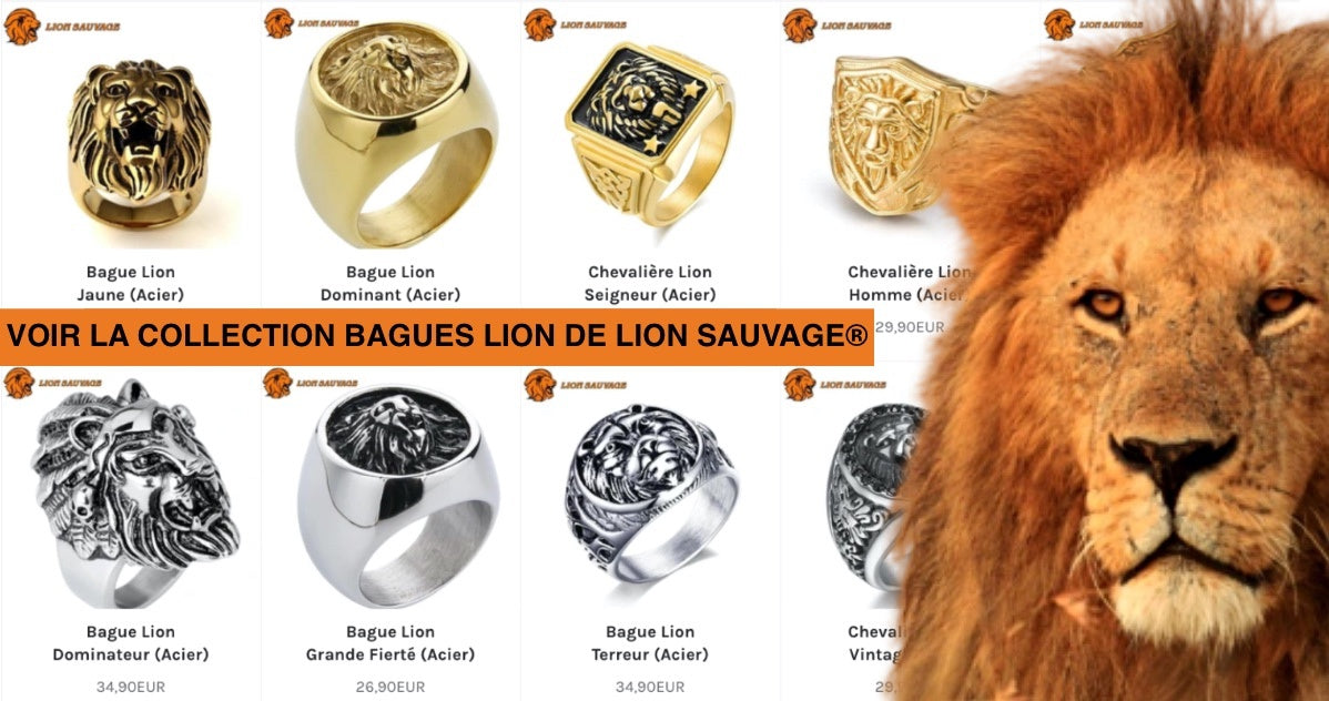 Bagues Lion Homme