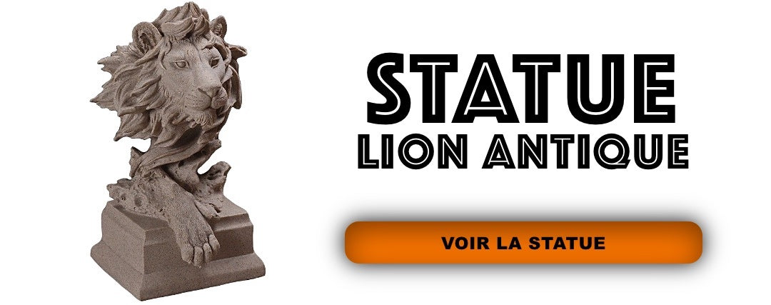 Statue Lion Antique sur socle